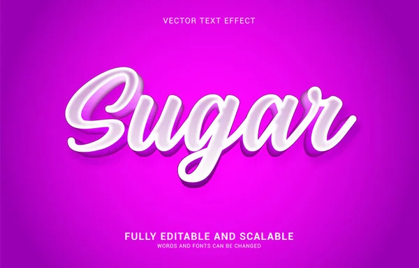 Editable Text Effect Sugar Style Can Used Make Title — стоковый вектор