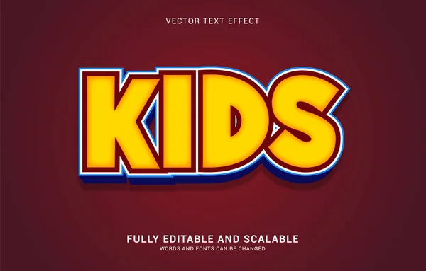 Szerkeszthető Szöveg Hatása Kids Stílus Lehet Használni Hogy Cím — Stock Vector