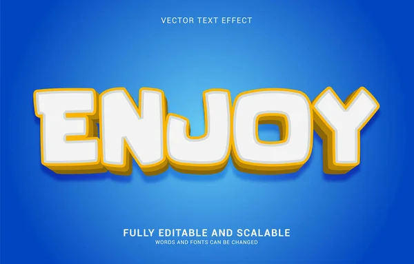 Editable Text Effect Enjoy Style Can Used Make Title — стоковый вектор