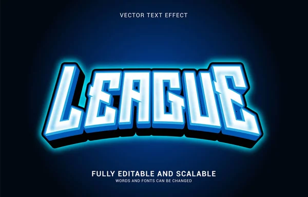 Editable Text Effect League Style Can Used Make Title — стоковый вектор