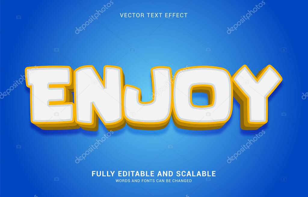 Editable text effect, Enjoy style can be use to make Title