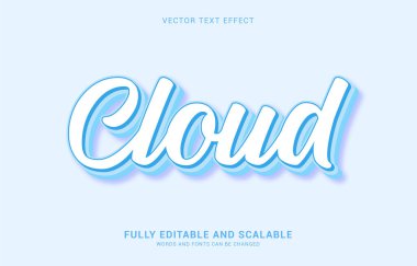 düzenlenebilir metin efekti, Bulut biçimi Başlık yapmak için kullanılabilir