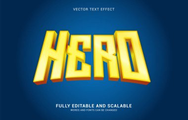 düzenlenebilir metin efekti, Hero biçimi Başlık yapmak için kullanılabilir