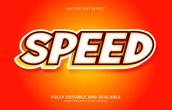 Bewerkbare Tekst Effect Snelheid Stijl Kan Worden Gebruikt Titel — Stockvector
