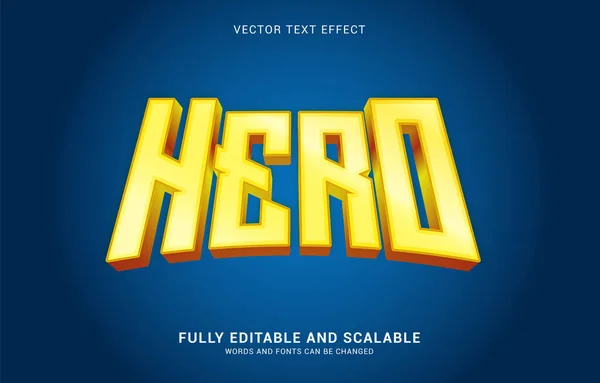 Editable Text Effect Hero Style Can Used Make Title — стоковый вектор