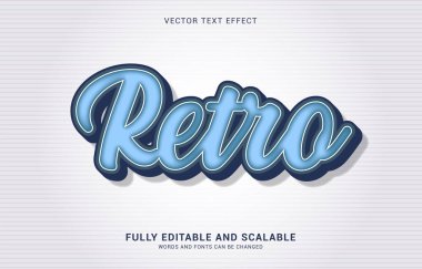 düzenlenebilir metin efekti, Başlık yapmak için Retro biçimi kullanılabilir