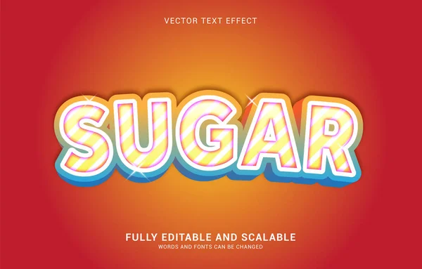 Efeito Texto Editável Estilo Sweet Sugar Pode Ser Usado Para —  Vetores de Stock