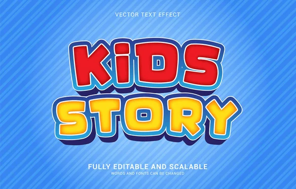 Bewerkbare Tekst Effect Kids Story Stijl Kan Worden Gebruikt Titel — Stockvector