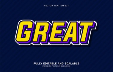 düzenlenebilir metin efekti, Başlık yapmak için harika bir biçim kullanılabilir