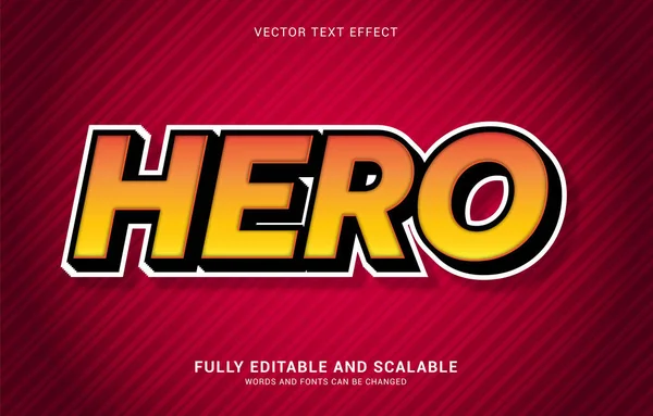 Düzenlenebilir Metin Efekti Hero Biçimi Başlık Yapmak Için Kullanılabilir — Stok Vektör