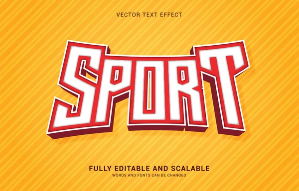 Bewerkbare Tekst Effect Sport Stijl Kan Worden Gebruikt Titel Maken — Stockvector