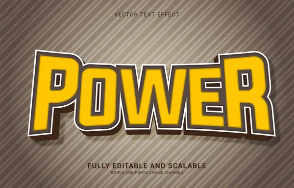 Editable Text Effect Power Style Can Use Make Title — Stockvector