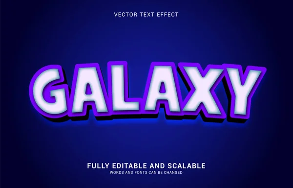Szerkeszthető Szöveg Hatása Galaxy Stílus Lehet Használni Hogy Cím — Stock Vector