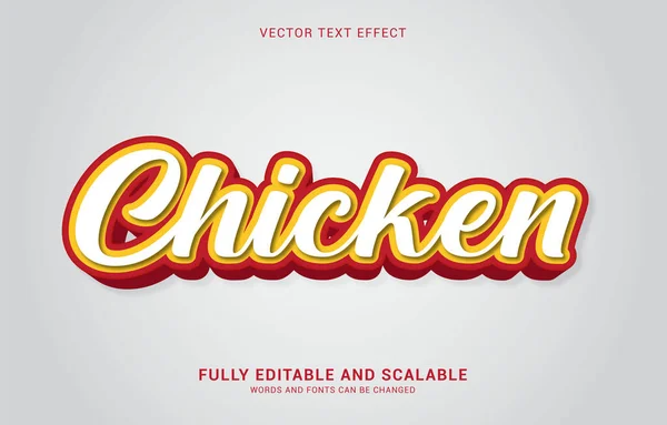 Efecto Texto Editable Estilo Pollo Puede Utilizar Para Hacer Título — Archivo Imágenes Vectoriales