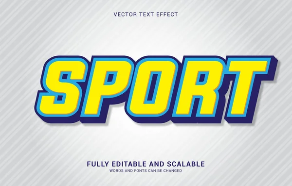 Efecto Texto Editable Estilo Deportivo Puede Utilizar Para Hacer Título — Vector de stock