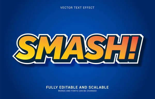 Bewerkbare Tekst Effect Smash Stijl Kan Worden Gebruikt Titel Maken — Stockvector