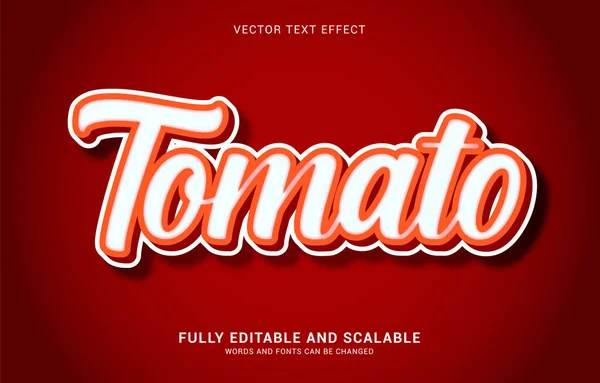 Editable Text Effect Tomato Style Can Used Make Title — стоковый вектор