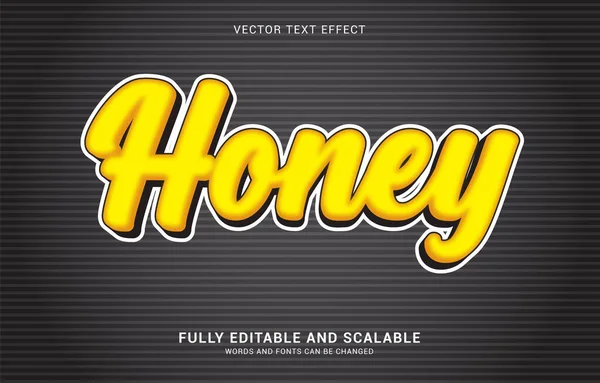 Editable Text Effect Honey Style Can Used Make Title — стоковый вектор