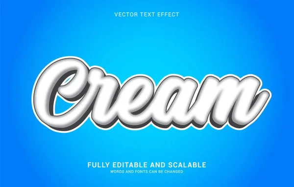 Editable Text Effect Cream Style Can Used Make Title — стоковый вектор