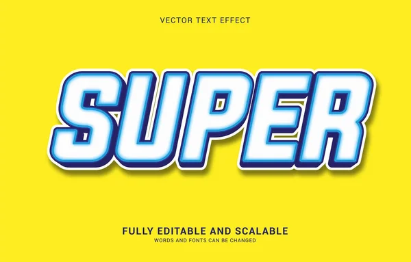 Szerkeszthető Szöveg Hatása Super Stílus Lehet Használni Hogy Cím — Stock Vector