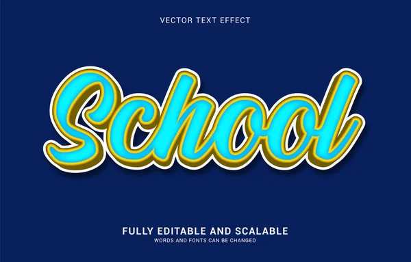 Szerkeszthető Szöveg Hatása Iskola Stílus Lehet Használni Hogy Cím — Stock Vector