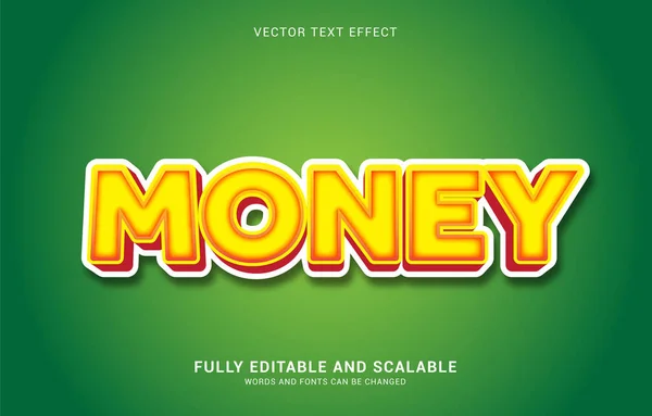 Editable Text Effect Money Style Can Use Make Title — ストックベクタ