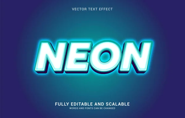 Düzenlenebilir Metin Efekti Neon Biçimi Başlık Yapmak Için Kullanılabilir — Stok Vektör