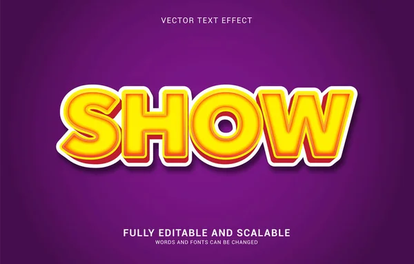 Editable Text Effect Show Style Can Used Make Title — стоковый вектор