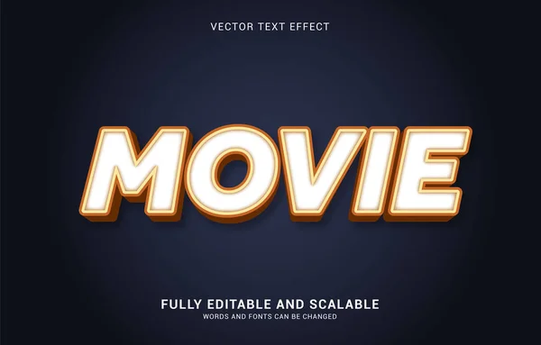 Efecto Texto Editable Estilo Película Puede Utilizar Para Hacer Título — Archivo Imágenes Vectoriales