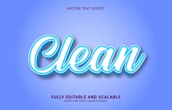 Efecto Texto Editable Estilo Limpio Puede Utilizar Para Hacer Título — Vector de stock