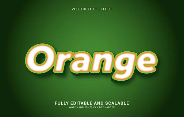 Editable Text Effect Orange Style Can Used Make Title — стоковый вектор