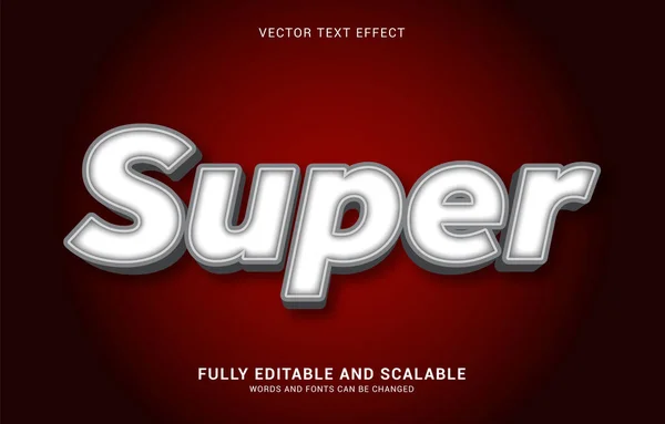 Bewerkbare Tekst Effect Super Stijl Kan Worden Gebruikt Titel Maken — Stockvector