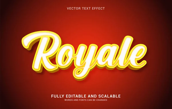 Editable Text Effect Royale Style Can Use Make Title — Stok Vektör