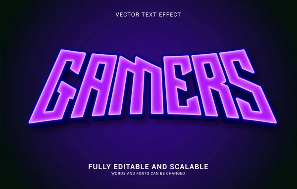 Bewerkbaar Teksteffect Gamers Stijl Kan Worden Gebruikt Titel Maken — Stockvector