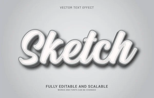 Editable Text Effect Sketch Style Can Used Make Title — стоковый вектор