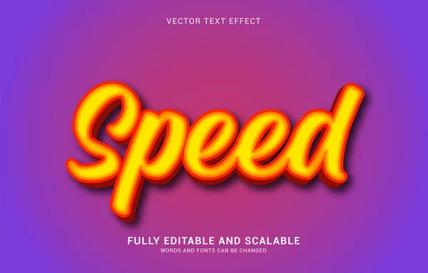 Efeito Texto Editável Estilo Velocidade Pode Ser Usado Para Fazer — Vetor de Stock