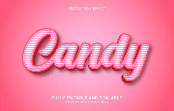 Upravitelný Textový Efekt Candy Styl Může Být Použit Vytvoření Titulek — Stockový vektor