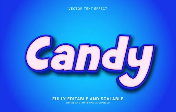 Editable Text Effect Candy Style Can Used Make Title — стоковый вектор