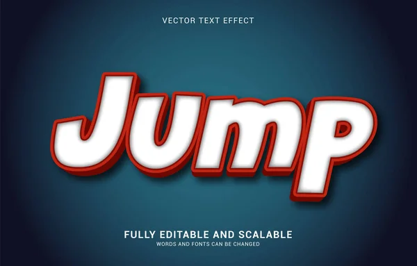 Bewerkbare Tekst Effect Jump Stijl Kan Worden Gebruikt Titel Maken — Stockvector