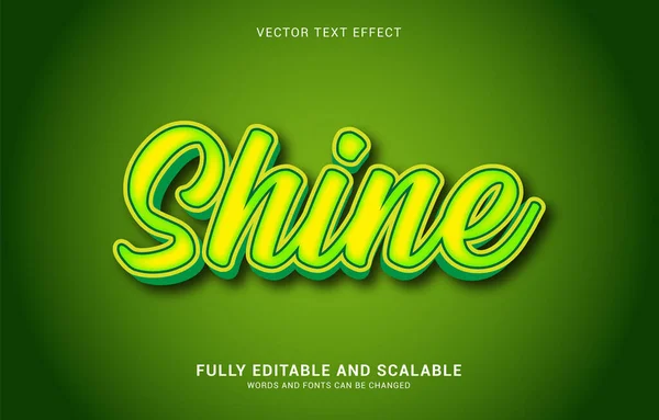 Bewerkbare Tekst Effect Shine Stijl Kan Worden Gebruikt Titel Maken — Stockvector