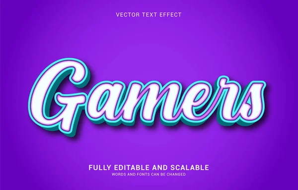 Editable Text Effect Gamers Style Can Used Make Title — стоковый вектор