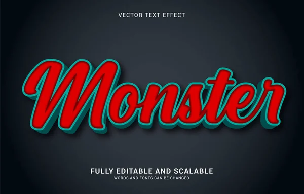 Editable Text Effect Monster Style Can Used Make Title — стоковый вектор