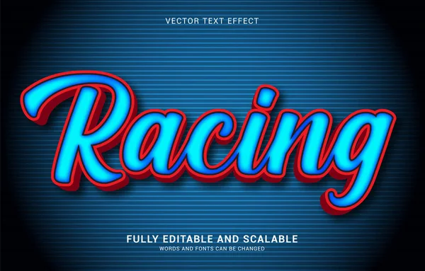 Szerkeszthető Szöveg Hatása Racing Stílus Lehet Használni Hogy Cím — Stock Vector