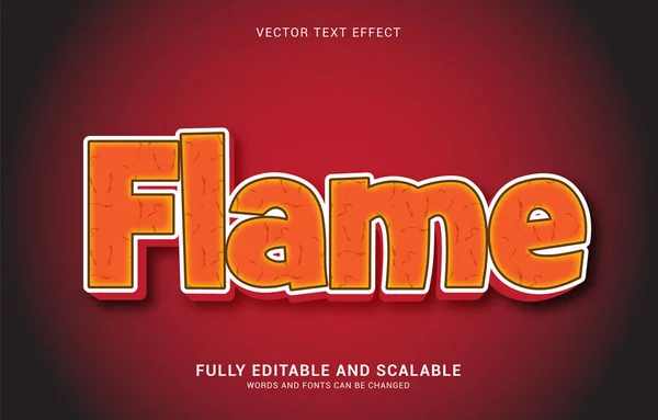 Editable Text Effect Flame Style Can Used Make Title — стоковый вектор