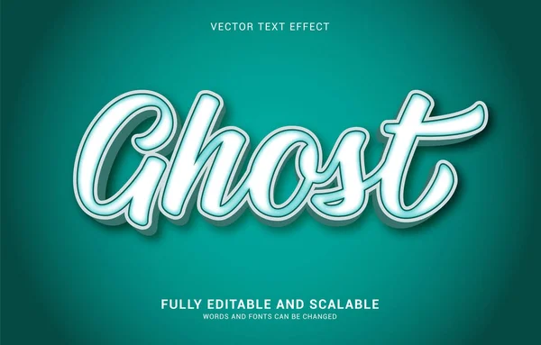 Editable Text Effect Ghost Style Can Used Make Title — стоковый вектор