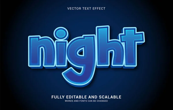 Editable Text Effect Night Style Can Used Make Title — стоковый вектор