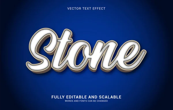 Editovatelný Textový Efekt Stone Styl Může Být Použit Vytvoření Titulek — Stockový vektor