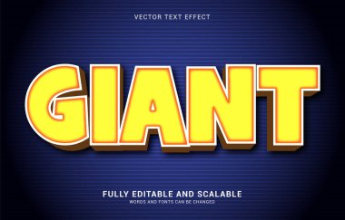 editable text effect, Giant style can be use to make Title