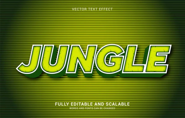 Bewerkbare Tekst Effect Jungle Stijl Kan Worden Gebruikt Titel Maken — Stockvector