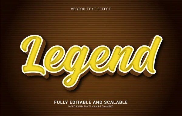 Efeito Texto Editável Estilo Legend Pode Ser Usado Para Fazer — Vetor de Stock